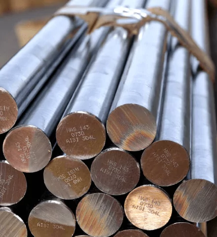 Polished stainless steel round bars for architectural decoration